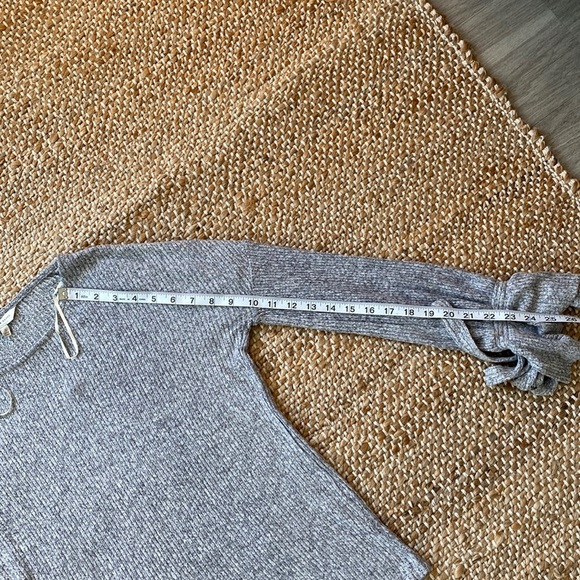 LUCKY Brand Grey Sweater with drawstring arms - Picture 5 of 6